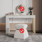 Two Piece Luxurious Vanity Set Stainless Steel and Stone Dresser Makeup Vanity 39.4"L x 15.7"W x 29.5"H White Clearhalo 'Bedroom Furniture' 'furn' 'furn_makeup_vanities' 'Furniture' 'Makeup Vanities' 'makeup_vanities' 5586786