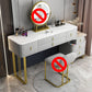 Luxurious 7 Drawers Dresser 29.52" High Vanity Set with Padded Stool