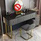 Luxurious 7 Drawers Dresser 29.52" High Vanity Set with Padded Stool