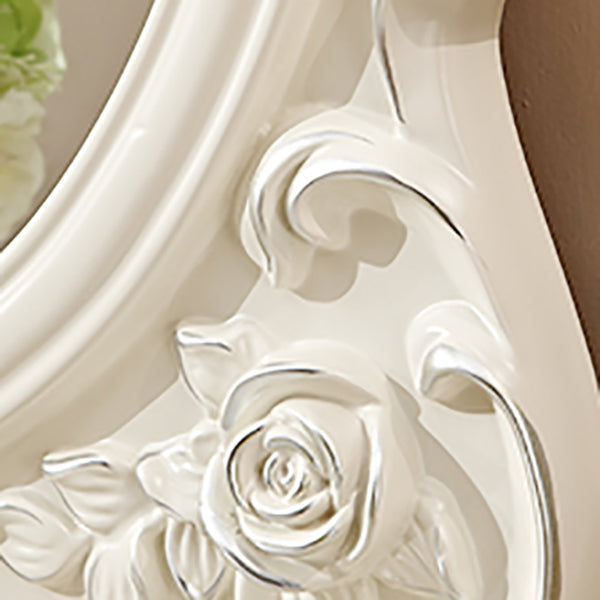 4 Drawers White/Blak/ /Golden MakeupTable Stool Set, 18.89" W x 63.77" H Clearhalo 'Bedroom Furniture' 'furn' 'furn_makeup_vanities' 'Furniture' 'Makeup Vanities' 'makeup_vanities' 5586884