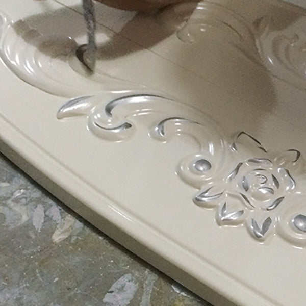 4 Drawers White/Blak/ /Golden MakeupTable Stool Set, 18.89" W x 63.77" H Clearhalo 'Bedroom Furniture' 'furn' 'furn_makeup_vanities' 'Furniture' 'Makeup Vanities' 'makeup_vanities' 5586886