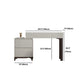 Zeitgenössischer grauer Make -up -Tisch mit Schubladen 14,96 W x 29,52 "H für Schlafzimmer