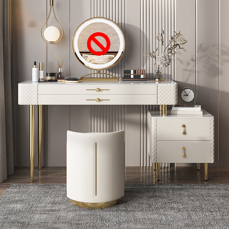 Table de maquillage blanc pour chambre avec tiroir 15,74 "W x 31,49" H