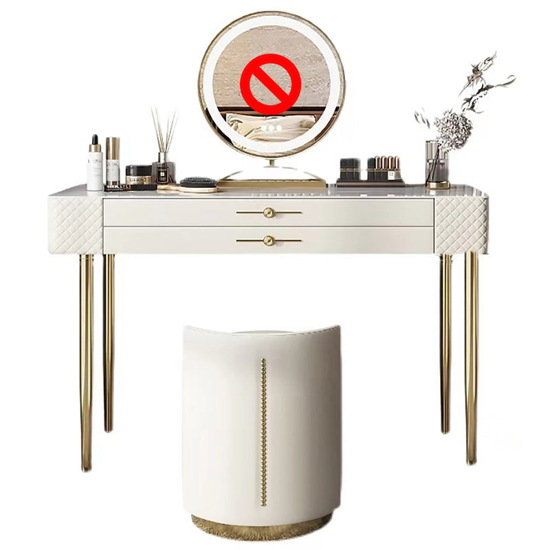 Table de maquillage blanc pour chambre avec tiroir 15,74 "W x 31,49" H