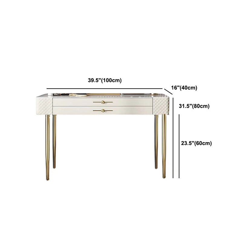 Table de maquillage blanc pour chambre avec tiroir 15,74 "W x 31,49" H