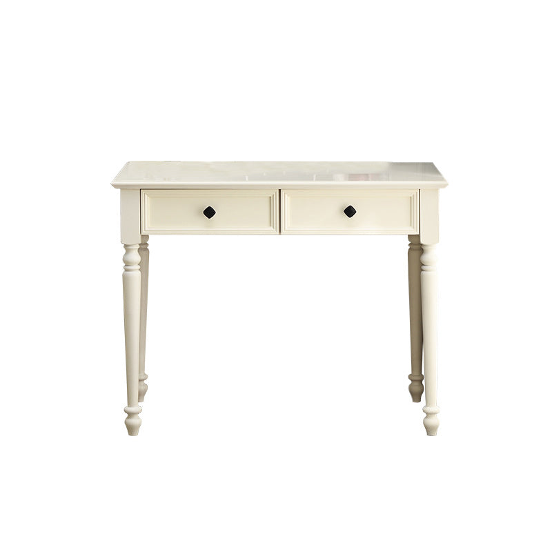 Contemporary Makeup Dressing Table With Drawers White 17.71" W x 30.70" H Makeup Vanity Clearhalo 'Bedroom Furniture' 'furn' 'furn_makeup_vanities' 'Furniture' 'Makeup Vanities' 'makeup_vanities' 5586986