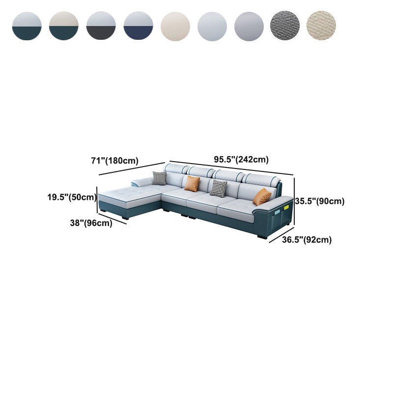 133,07 "W x 70,87" d x 35,43 "divano braccio top cuscino H con chaise