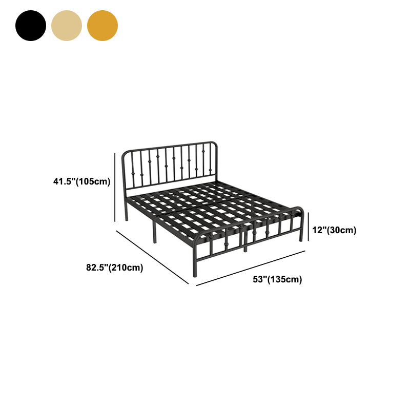 Meddino de metal moderno, estándar de alto perfil con cabecera rectangular