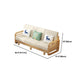 Solid Wood/Linen Natural Sofa with Chaise Nordic 34.65" H Cushions Sofa
