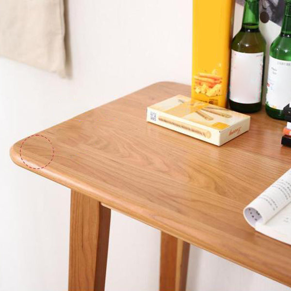 Modern Style Rectangle Bar Table Solid Wood Bistro Bar Desk with Footrest Clearhalo 'Bar Furniture' 'Bar Tables' 'bar_tables' 'furn' 'furn_bar_tables' 'Furniture' 'Kitchen & Dining Furniture' 5587615