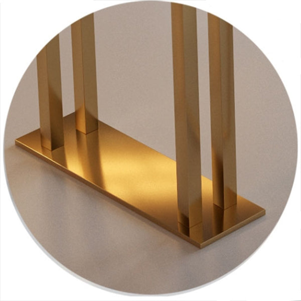 Tavolo da bar rettangolo in stile glam tavolo da vino in legno solido con base di slitte da vino