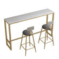 Nordic Glam Style Bar Counter Table Metal Rectangle Table for Kitchen