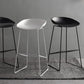 Industrial Low Back Bar Stool Metal Bar Stools in Black for Home Use