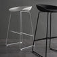 Industrial Low Back Bar Stool Metal Bar Stools in Black for Home Use