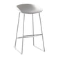 Industrial Low Back Bar Stool Metal Bar Stools in Black for Home Use
