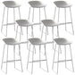 Industrial Low Back Bar Stool Metal Bar Stools in Black for Home Use