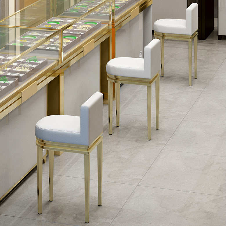 キッチン用のグラム布張りのカウンターハイトスツールメタルバースツール