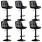 Industrial Metal Barstool Faux Leather Counter Stool With Chrome Base