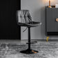 Industrial Metal Barstool Faux Leather Counter Stool With Chrome Base