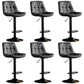 Industrial Metal Barstool Faux Leather Counter Stool With Chrome Base