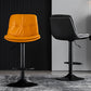 Industrial Metal Barstool Faux Leather Counter Stool With Chrome Base