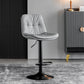 Industrial Metal Barstool Faux Leather Counter Stool With Chrome Base