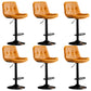 Industrial Metal Barstool Faux Leather Counter Stool With Chrome Base