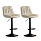 Industrial Metal Barstool Faux Leather Counter Stool With Chrome Base