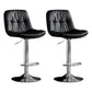 Industrial Metal Barstool Faux Leather Counter Stool With Chrome Base