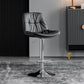 Industrial Metal Barstool Faux Leather Counter Stool With Chrome Base