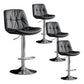 Industrial Metal Barstool Faux Leather Counter Stool With Chrome Base