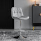 Industrial Metal Barstool Faux Leather Counter Stool With Chrome Base