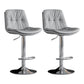 Industrial Metal Barstool Faux Leather Counter Stool With Chrome Base