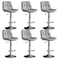 Industrial Metal Barstool Faux Leather Counter Stool With Chrome Base