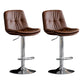 Industrial Metal Barstool Faux Leather Counter Stool With Chrome Base