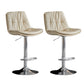 Industrial Metal Barstool Faux Leather Counter Stool With Chrome Base