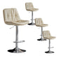 Industrial Metal Barstool Faux Leather Counter Stool With Chrome Base