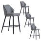 Contemporary Faux Leather Counter Stools Metal Bar Stool for Home Use 4 Piece Set Clearhalo 'Bar Furniture' 'Bar Stools' 'bar_stools' 'furn' 'furn_bar_stools' 'Furniture' 'Kitchen & Dining Furniture' 5588248