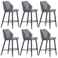 Contemporary Faux Leather Counter Stools Metal Bar Stool for Home Use 6 Piece Set Clearhalo 'Bar Furniture' 'Bar Stools' 'bar_stools' 'furn' 'furn_bar_stools' 'Furniture' 'Kitchen & Dining Furniture' 5588250
