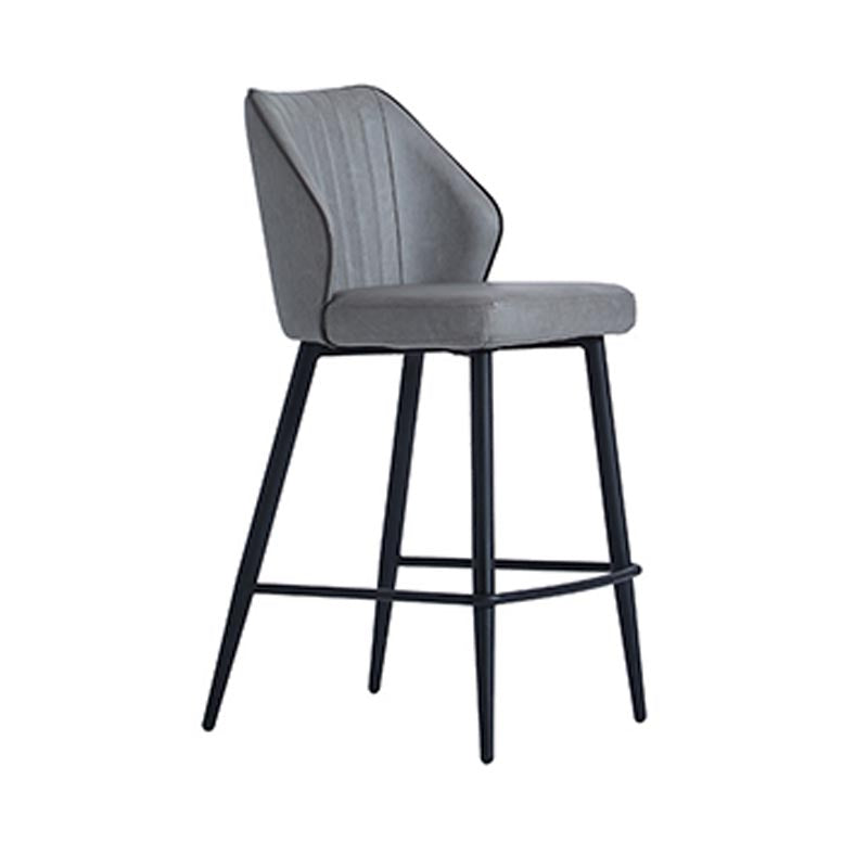 Contemporary Faux Leather Counter Stools Metal Bar Stool for Home Use Clearhalo 'Bar Furniture' 'Bar Stools' 'bar_stools' 'furn' 'furn_bar_stools' 'Furniture' 'Kitchen & Dining Furniture' 5588254
