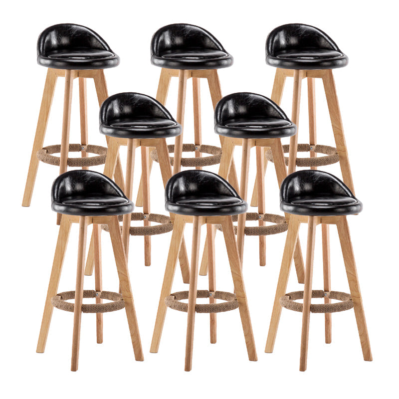 レストラン用のコンテンポラリーウッドスツールバックレストファブリックスツール