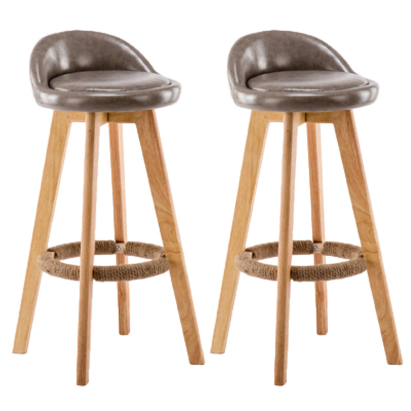 レストラン用のコンテンポラリーウッドスツールバックレストファブリックスツール