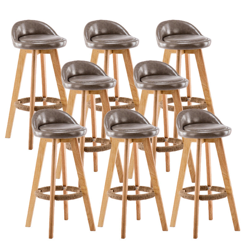 レストラン用のコンテンポラリーウッドスツールバックレストファブリックスツール