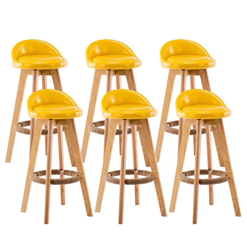 レストラン用のコンテンポラリーウッドスツールバックレストファブリックスツール