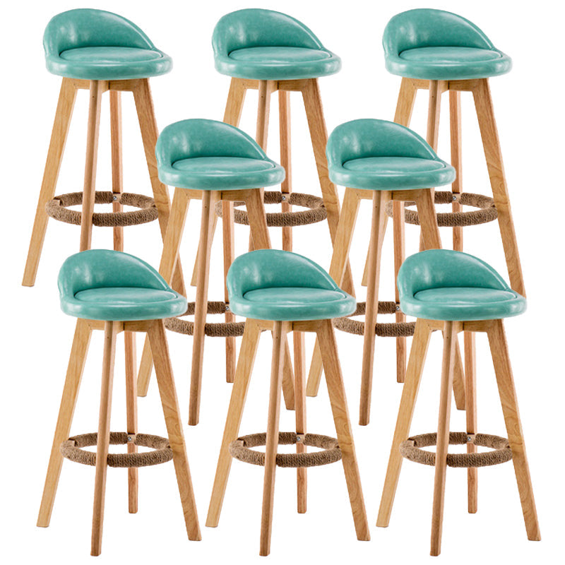 レストラン用のコンテンポラリーウッドスツールバックレストファブリックスツール