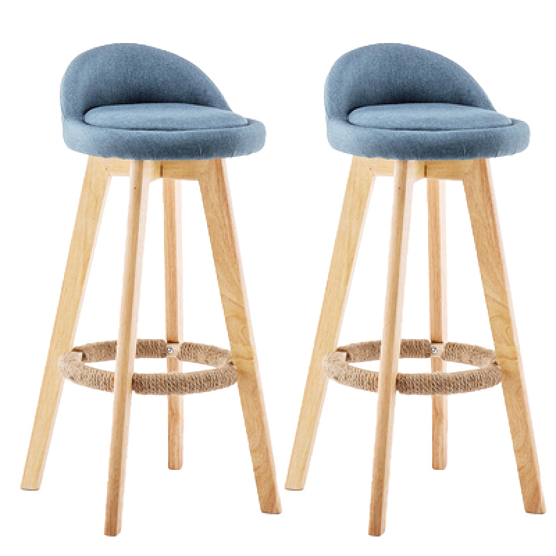 レストラン用のコンテンポラリーウッドスツールバックレストファブリックスツール