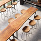 Juego de mesa de barra de madera maciza rectangular industrial 1/2/5/7 Piezas Conjunto de mesa de mostrador