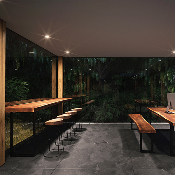 Juego de mesa de barra de madera maciza rectangular industrial 1/2/5/7 Piezas Conjunto de mesa de mostrador