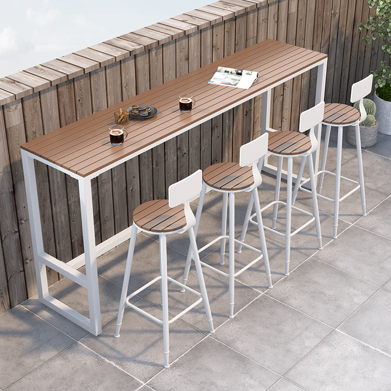 Set di barre industriali 1/2/5 pezzi tavolo da banco in legno con sgabello di metallo