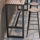 Set di barre industriali 1/2/5 pezzi tavolo da banco in legno con sgabello di metallo